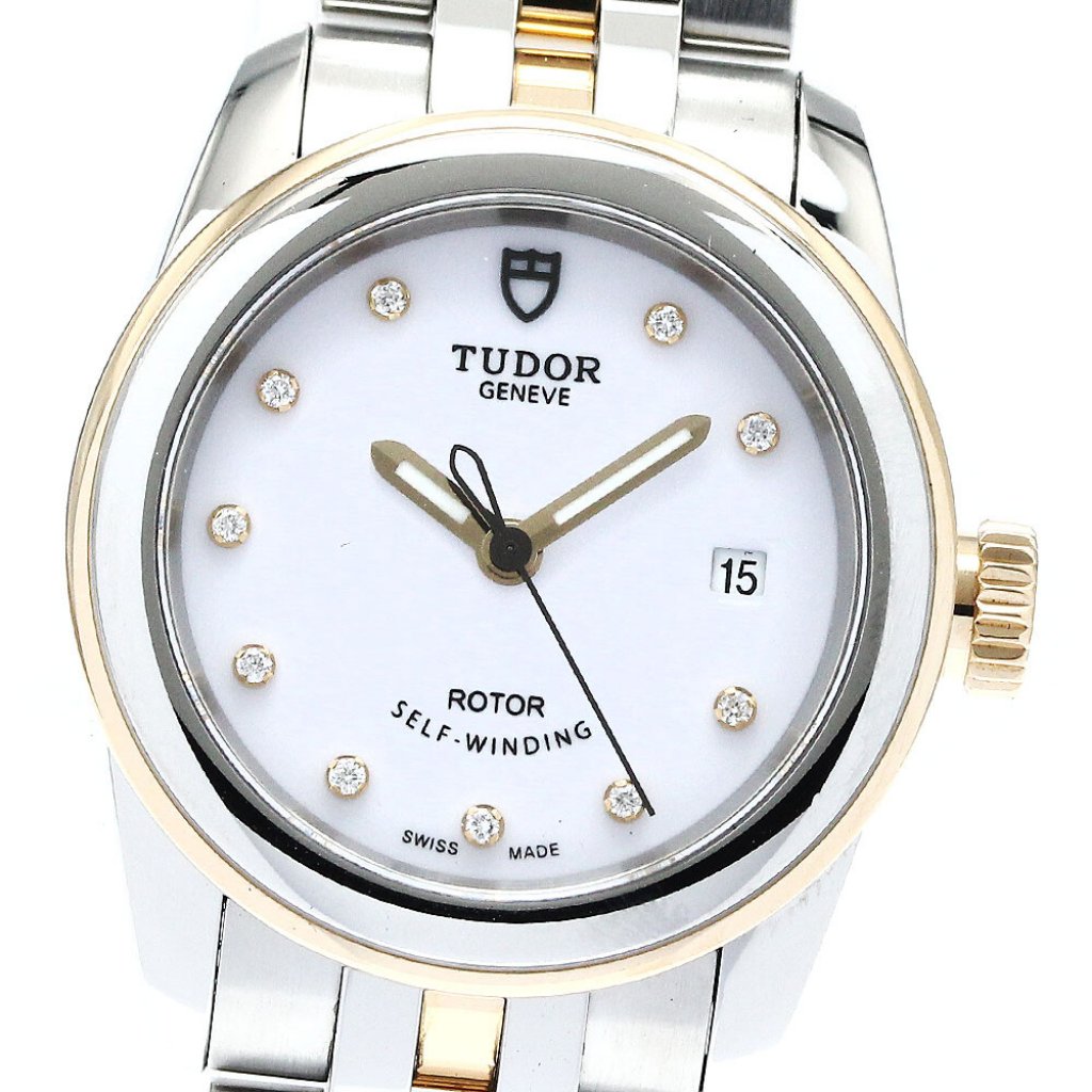 Tudor Grammar Date 51003 10p Diamond White Dial Automatic Ladies Watch879229